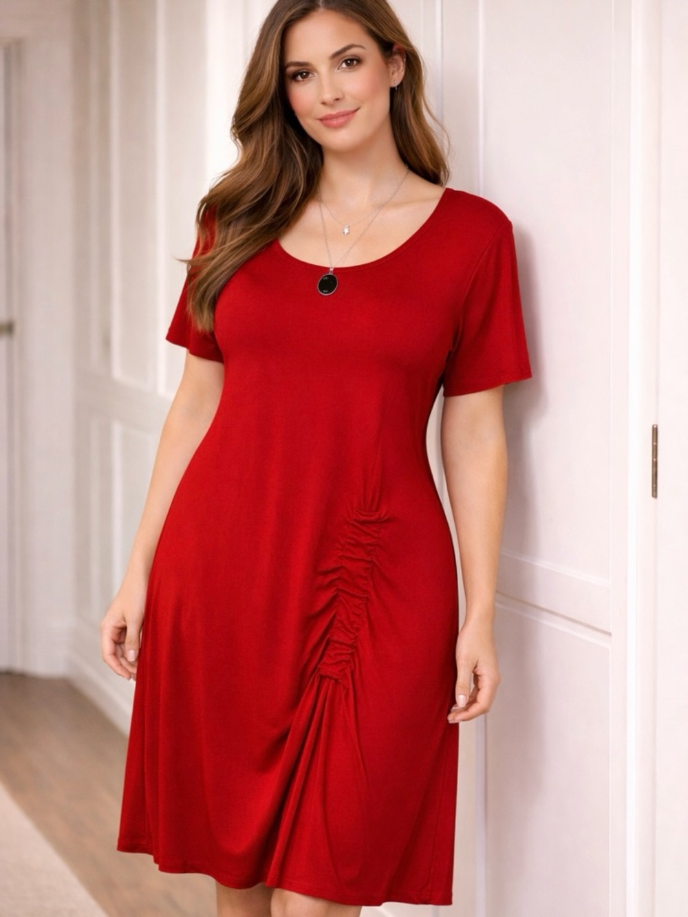 Red Cap Sleeve Dress Women’s XL Truth + Style